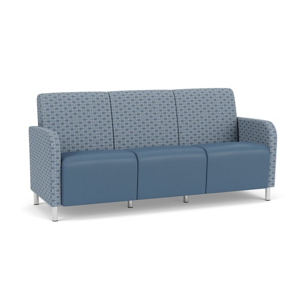 Lesro Siena 3 Seat Tandem Seating No Ctr Arms, Bru Steel, RS RainSong Back, MD Titan Seat, RS RainSong Panels SN3101 - main